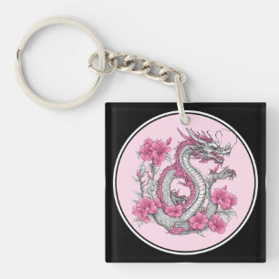 Flower Dragon Sleutelhanger
