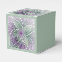 Flower Dream, Abstract Purple Green Fractal Art