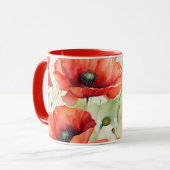 Flower Dream - Poppy Pattern Mok (Voorkant links)