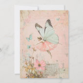 Flower fairgirl Anniversaire Invitation (Dos)