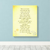  Flower Fairies Inspirerend vers Canvas Afdruk (Insitu (Houten vloer))