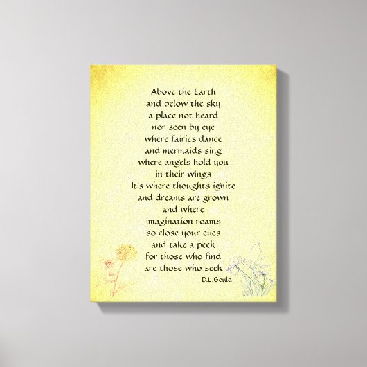  Flower Fairies Inspirerend vers Canvas Afdruk (Voorkant)