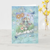 Flower Fairy Art Card, Carte pour notes de Molly H (Fleur jaune)