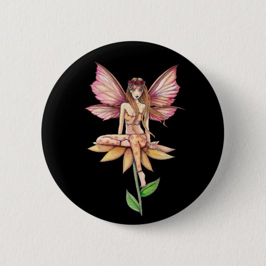 Flower Fairy Button Pin (Voorkant)