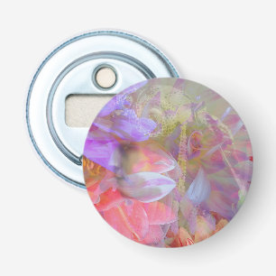 Flower Fairy dubbele belichting fantasy kunst Button Flesopener