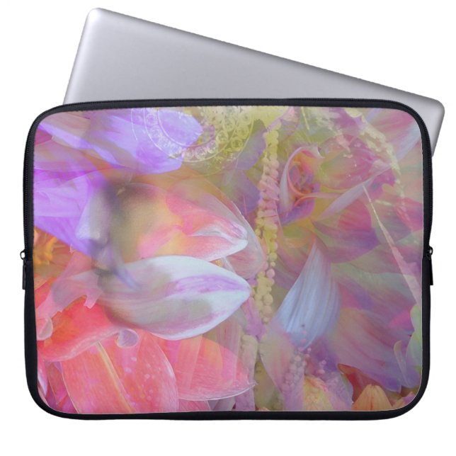 Flower Fairy dubbele belichting fantasy kunst Laptop Sleeve (Voorkant)