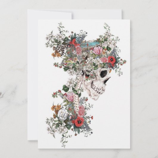 Flower-filled Skeleton Kaart (Voorkant)
