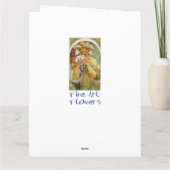 Flower, Fine Art Alphonse Mucha Verjaardag Kaart (Achterkant)