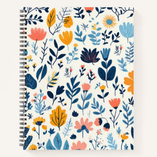 Flower Floral Pattern Notitieboek Mockup