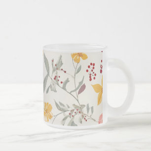 Flower Frosted Glass Mok