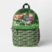 Flower Garden Antieke stoel gepersonaliseerd Bedrukte Rugzak (Voorkant)