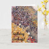 Flower Garden Art Carte d'anniversaire (Fleur jaune)