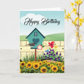 Flower Garden Bonne Carte de voeux d'anniversaire (Fleur jaune)