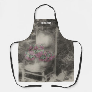  Flower Garden Chair gepersonaliseerd Schort