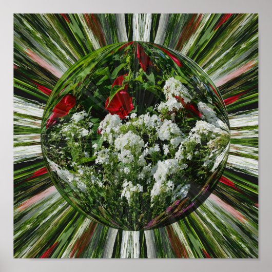 Flower Garden Energies Bloemen Abstracte Kunst Poster (Voorkant)