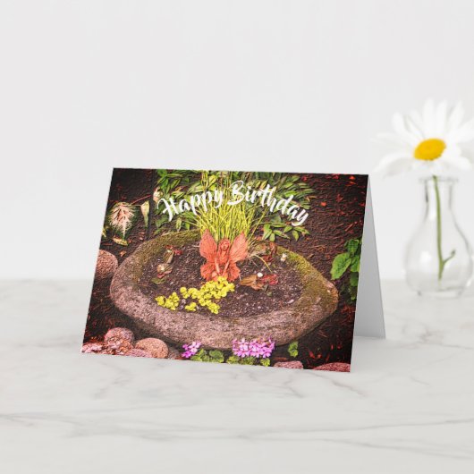 Flower Garden Fairy Nature Art Carte d'anniversair (Petite plante)