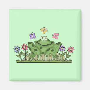 Flower Garden Frog T-shirts en geschenken Magneet