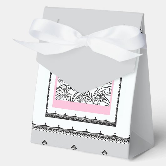 Flower Garden Grey Bedankdoosjes (Voorkant)