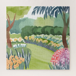 Flower Garden Stroll | Floral Nature Watercolor Legpuzzel