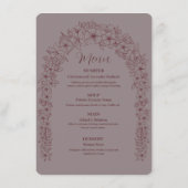 Flower Gate Red Arch bruiloft Menu (Achterkant)