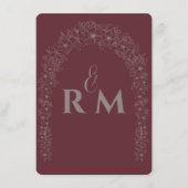 Flower Gate Red Arch bruiloft Menu (Voorkant)