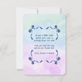 Flower Girl Invitation Floral Blue Watercolor (Dos)