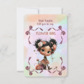 Flower Girl Invitation Floral Blue Watercolor (Devant)