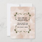 Flower Girl Invitation Floral Brown Watercolor (Dos)