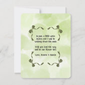 Flower Girl Invitation Floral Brown Watercolor (Dos)