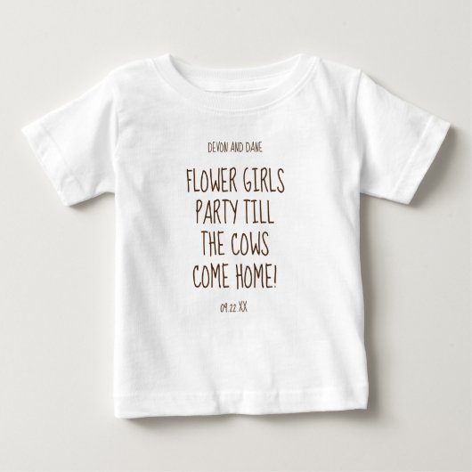 Flower Girls Rustic Mariage Series T-shirt (Devant)