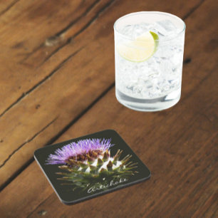 Flower Globe Artichoke Dessous de verre botanique