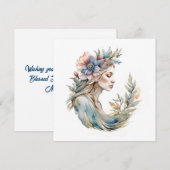 Flower Goddess Ostara Spring Equinox Sabbat Feestdagenkaart (Voorkant / Achterkant)