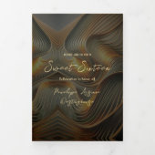 Flower Gold Sweet moderne 16 Party Invitation (Page de couverture)