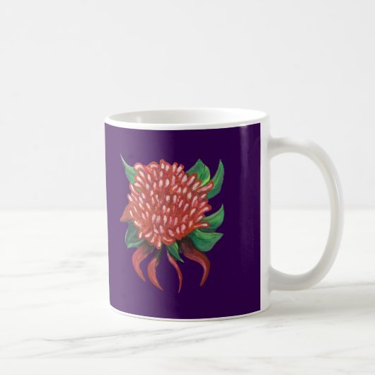 Flower Hand Drawn Waratah Koffiemok (Rechts)