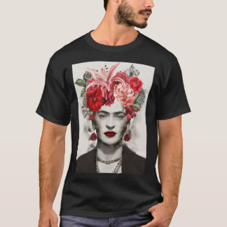 Flower head Frida kahlo art flower gift voor venti T-shirt
