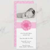 Flower Headband ı Birth Notice 4" x 9,25" Aankondiging (Voorkant / Achterkant)