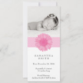 Flower Headband ı Faire-part de naissance 4" x 9,2 (Devant)