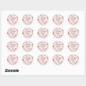 Flower-Heart-Baby shower Ronde Sticker (Vel)