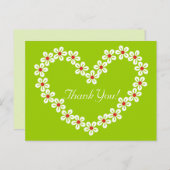 Flower Heart Dank u Briefkaarten (Voorkant / Achterkant)