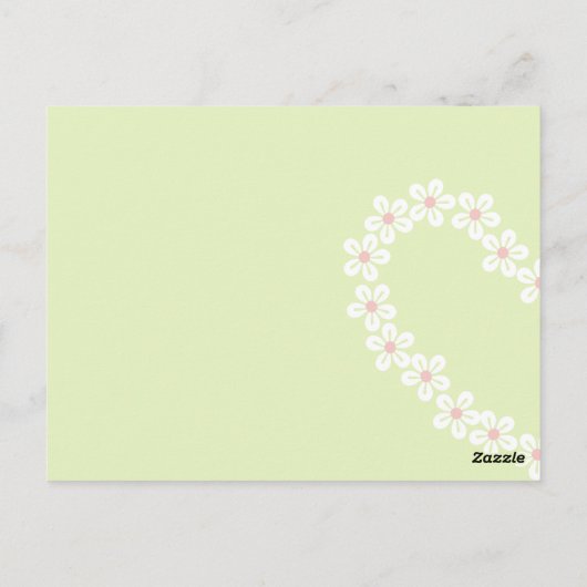 Flower Heart Dank u Briefkaarten (Achterkant)