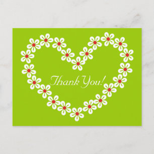 Flower Heart Dank u Briefkaarten