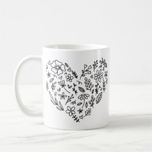 Flower Heart Mok, Flower, Wildflowers Botanic Koffiemok