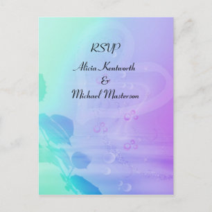 Flower & Heart RSVP-Briefkaart Uitnodiging Briefkaart