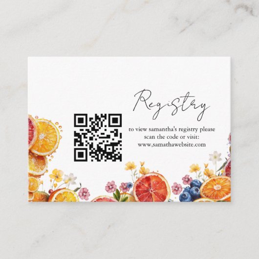 Flower ice cream registry Vrijgezellenfeest Informatiekaartje (Voorkant)