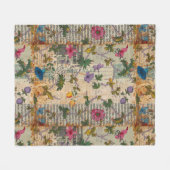 Flower Junk Modern Journal Scrapbook Fleece Deken (Voorkant (Horizontaal))