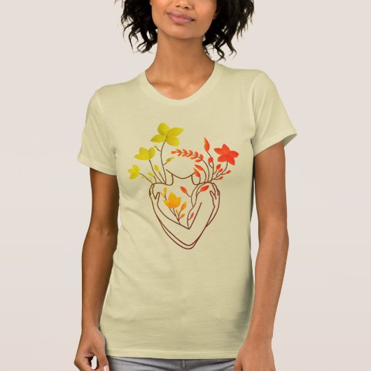 Flower Lady - Retro Edition T-shirt (Voorkant)