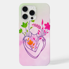 Flower Lady - Roze Deluxe Edition iPhone 15 Pro Max Hoesje