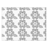 Flower & Leaf Crochet Chart Pattern (met zijkanten Tafelkleed (Voorkant (Horizontaal))