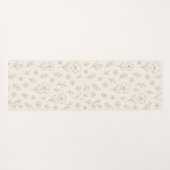 Flower Line Drawing Mindful Minimalist Yogamat (Achterkant (horizontaal))
