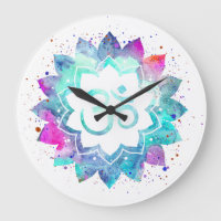 *~* Flower Lotus OM AUM Symbol Waterverf Mandala